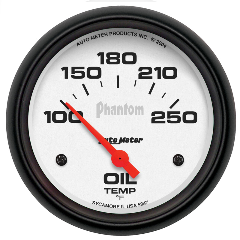 AutoMeter | GAUGE, OIL TEMP, 2 5/8", 100-250?F, ELECTRIC, PHANTOM