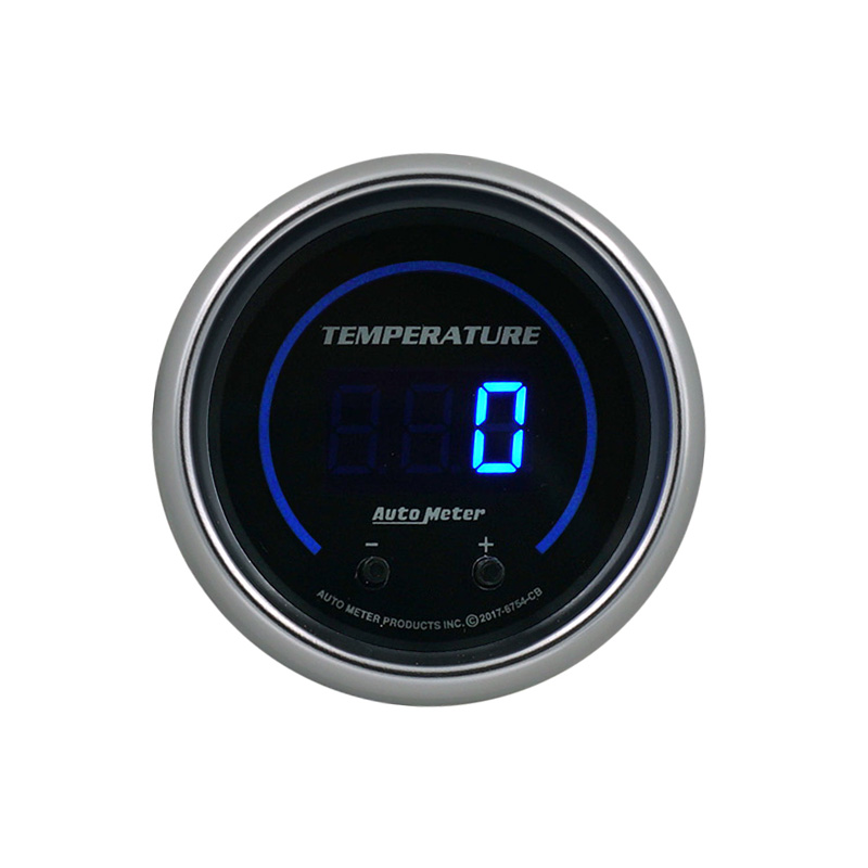 AutoMeter | GAUGE, FLUID TEMPERATURE, 2 1/16", TWO CHANNEL, SELECTABLE, COBALT ELITE DIGITAL