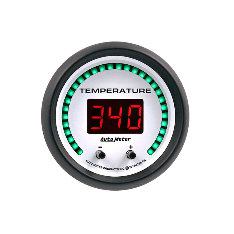 AutoMeter | GAUGE, FLUID TEMPERATURE, 2 1/16", 2 CHAN, SELECTABLE, PHANTOM ELITE DIGITAL