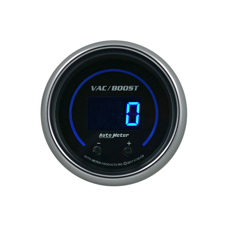 AutoMeter | GAUGE, VAC/BOOST, 2 1/16", TWO CHANNEL, SELECTABLE, COBALT ELITE DIGITAL