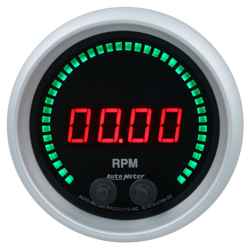 AutoMeter | GAUGE, TACHOMETER, 3 3/8", 16K RPM, IN-DASH, SPORT-COMP ELITE DIGITAL