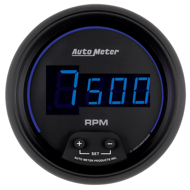 AutoMeter | GAUGE, TACH, 3 3/8", 10K RPM, IN-DASH, DIGITAL, BLACK DIAL W/ BLUE LED