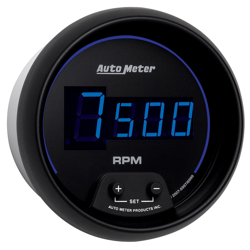 AutoMeter | GAUGE, TACH, 3 3/8", 10K RPM, IN-DASH, DIGITAL, BLACK DIAL W/ BLUE LED
