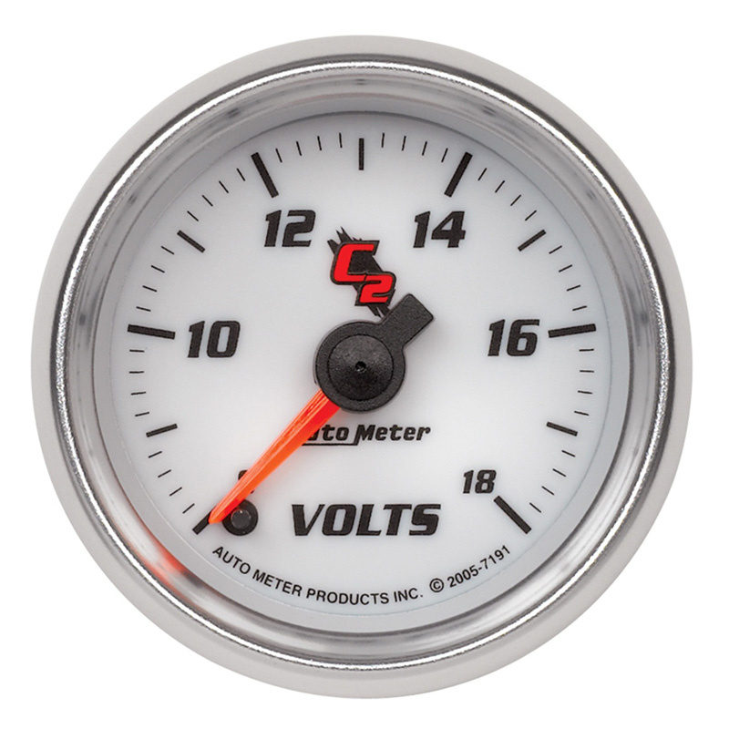 AutoMeter | GAUGE, VOLTMETER, 2 1/16", 18V, DIGITAL STEPPER MOTOR, C2