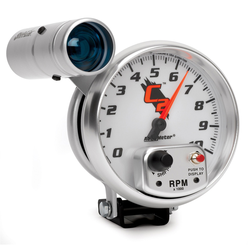 AutoMeter | GAUGE, TACHOMETER, 5", 10K RPM, PEDESTAL W/ EXT. SHIFT-LITE, C2