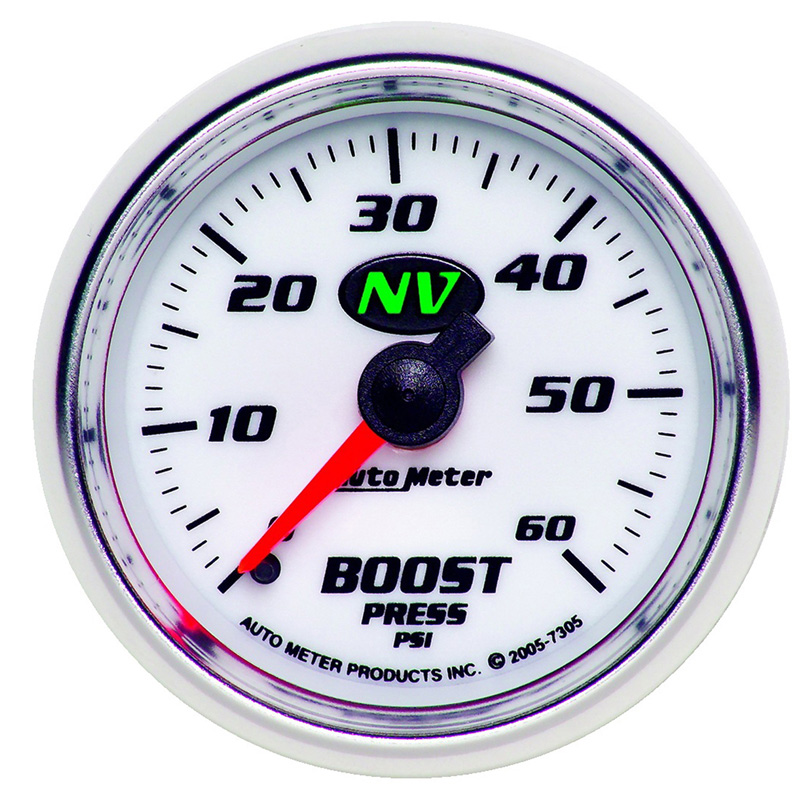 AutoMeter | GAUGE, BOOST, 2 1/16", 60PSI, MECHANICAL, NV