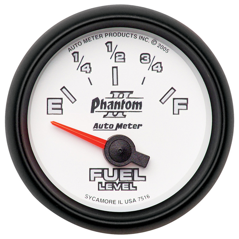 AutoMeter | GAUGE, FUEL LEVEL, 2 1/16", 240OE TO 33OF, ELEC, PHANTOM II