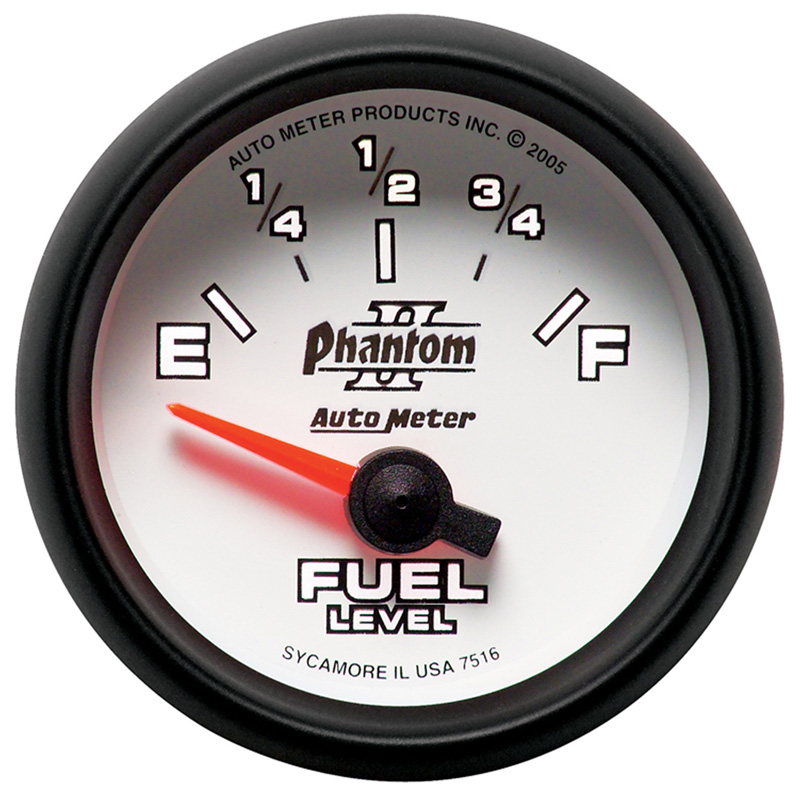 AutoMeter | GAUGE, FUEL LEVEL, 2 1/16", 240OE TO 33OF, ELEC, PHANTOM II