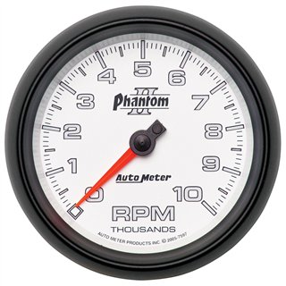 AutoMeter | GAUGE, TACHOMETER, 3 3/8", 10K RPM, IN-DASH, PHANTOM II
