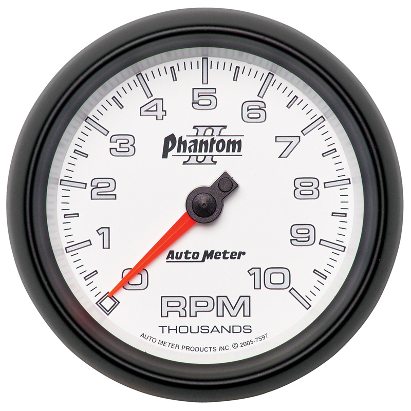 AutoMeter | GAUGE, TACHOMETER, 3 3/8", 10K RPM, IN-DASH, PHANTOM II