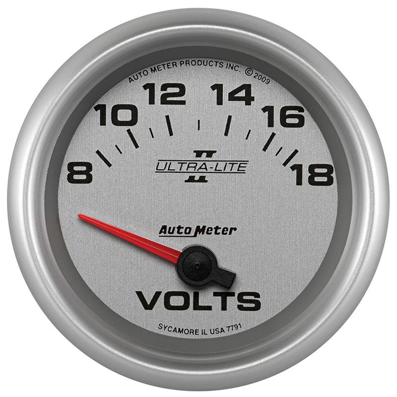 AutoMeter | GAUGE, VOLTMETER, 2 5/8", 18V, ELECTRIC, ULTRA-LITE II