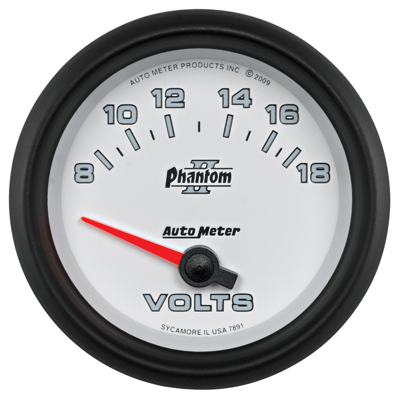 AutoMeter | GAUGE, VOLTMETER, 2 5/8", 18V, ELECTRIC, PHANTOM II
