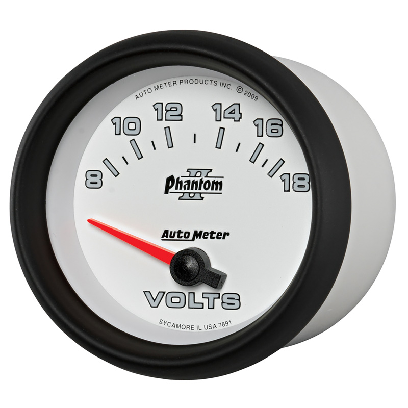 AutoMeter | GAUGE, VOLTMETER, 2 5/8", 18V, ELECTRIC, PHANTOM II