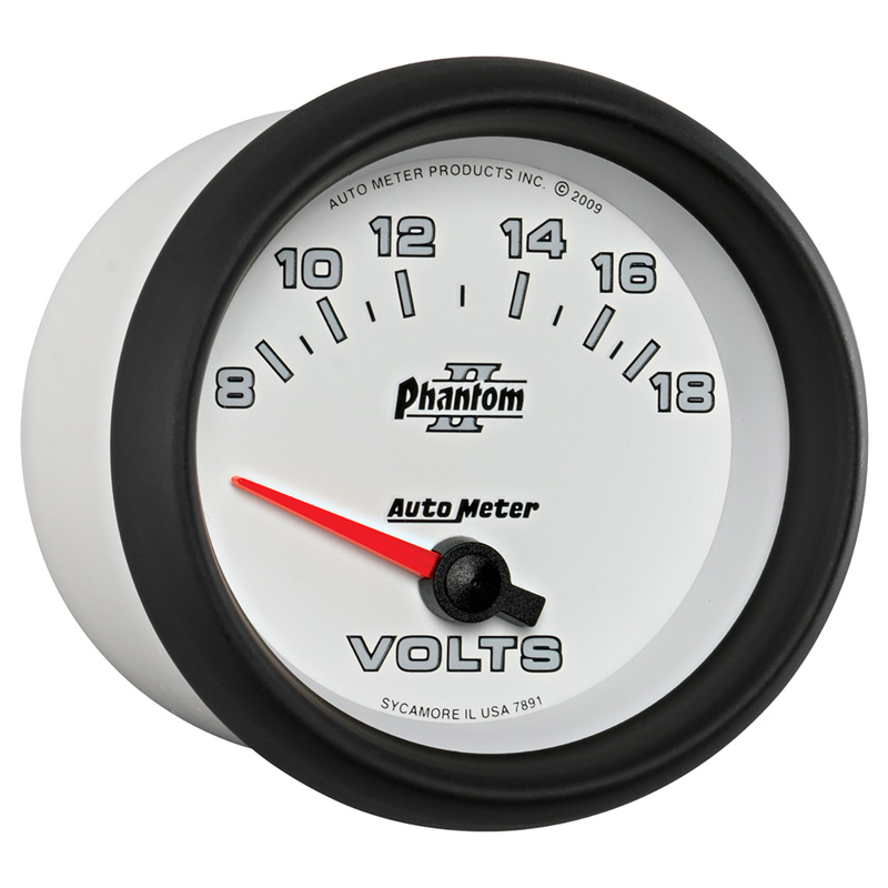 AutoMeter | GAUGE, VOLTMETER, 2 5/8", 18V, ELECTRIC, PHANTOM II