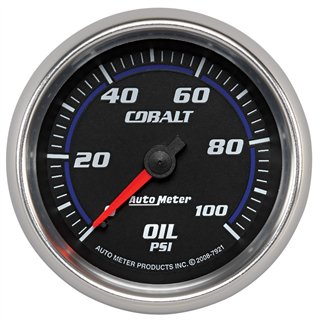 AutoMeter | GAUGE, OIL PRESSURE, 2 5/8", 100PSI, MECHANICAL, COBALT