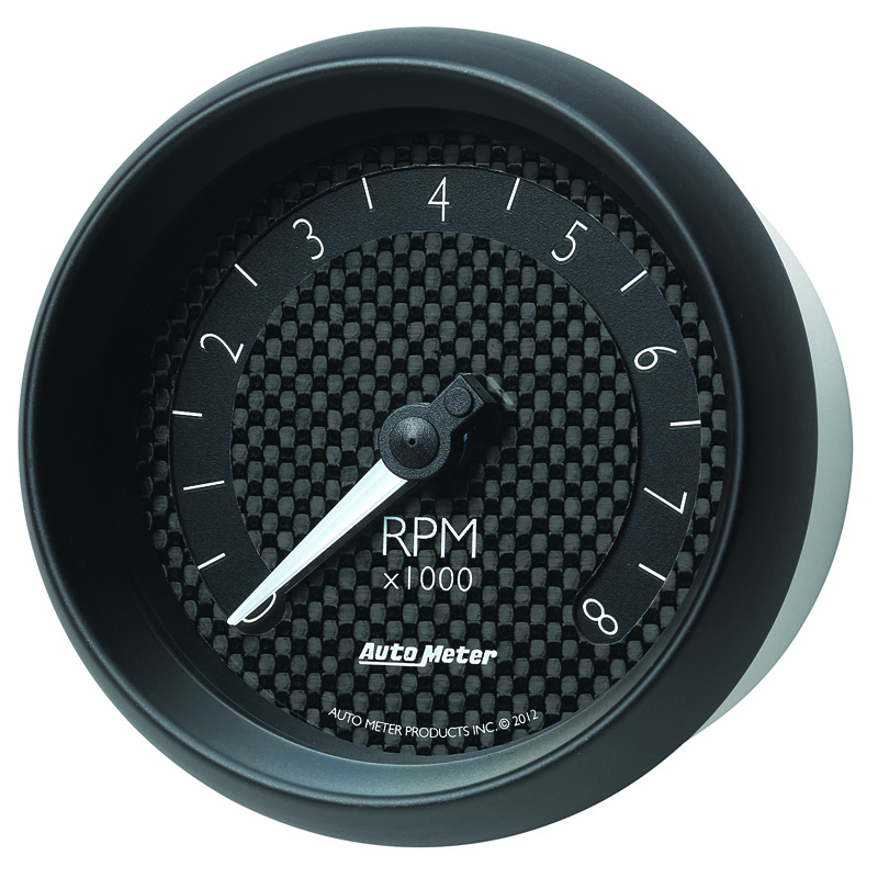 AutoMeter | GAUGE, TACHOMETER, 3 3/8", 8K RPM, IN-DASH, GT