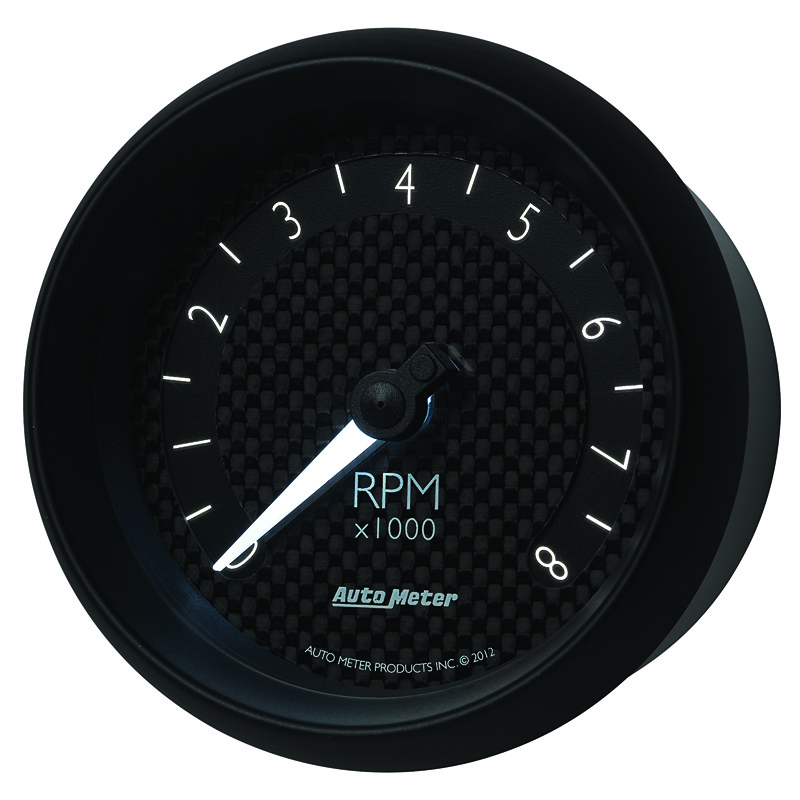AutoMeter | GAUGE, TACHOMETER, 3 3/8", 8K RPM, IN-DASH, GT