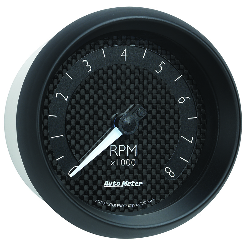 AutoMeter | GAUGE, TACHOMETER, 3 3/8", 8K RPM, IN-DASH, GT
