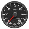 AutoMeter | GAUGE, VOLTMETER, 2 1/16", 16V, STEPPER MOTOR W/PEAK & WARN, BLK/BLK, SPEK-PRO