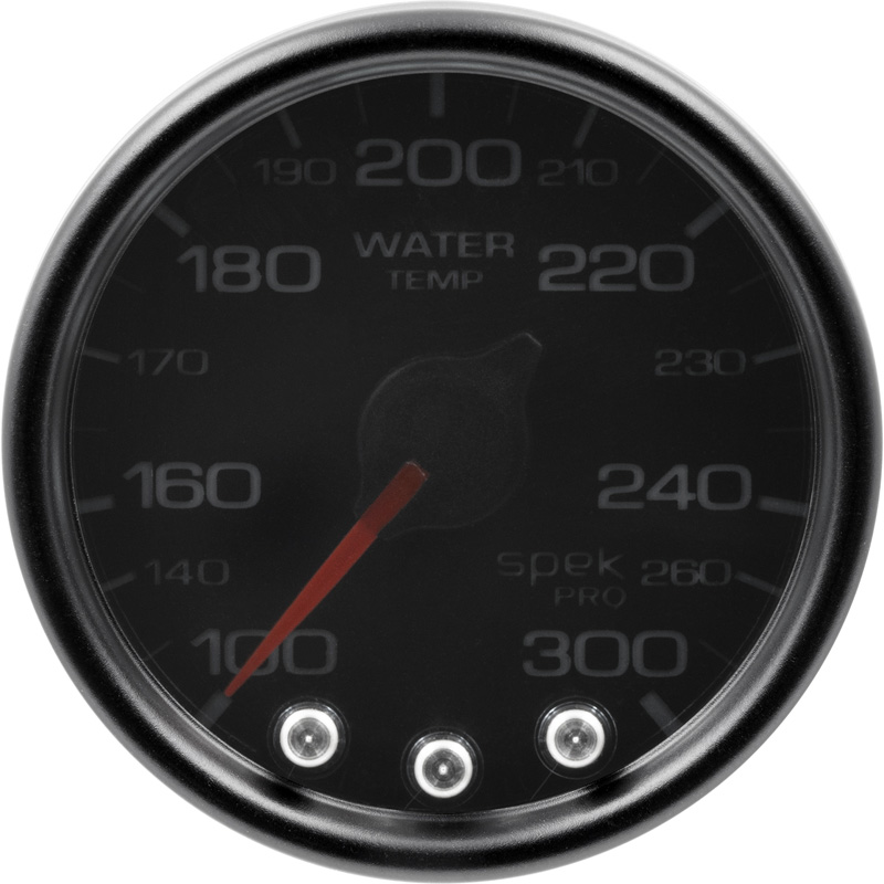 AutoMeter | GAUGE, WATER TEMP, 2 1/16", 300?F, STEPPER MOTOR W/PK & WARN, BLK/SMKE/BLK, SPEK