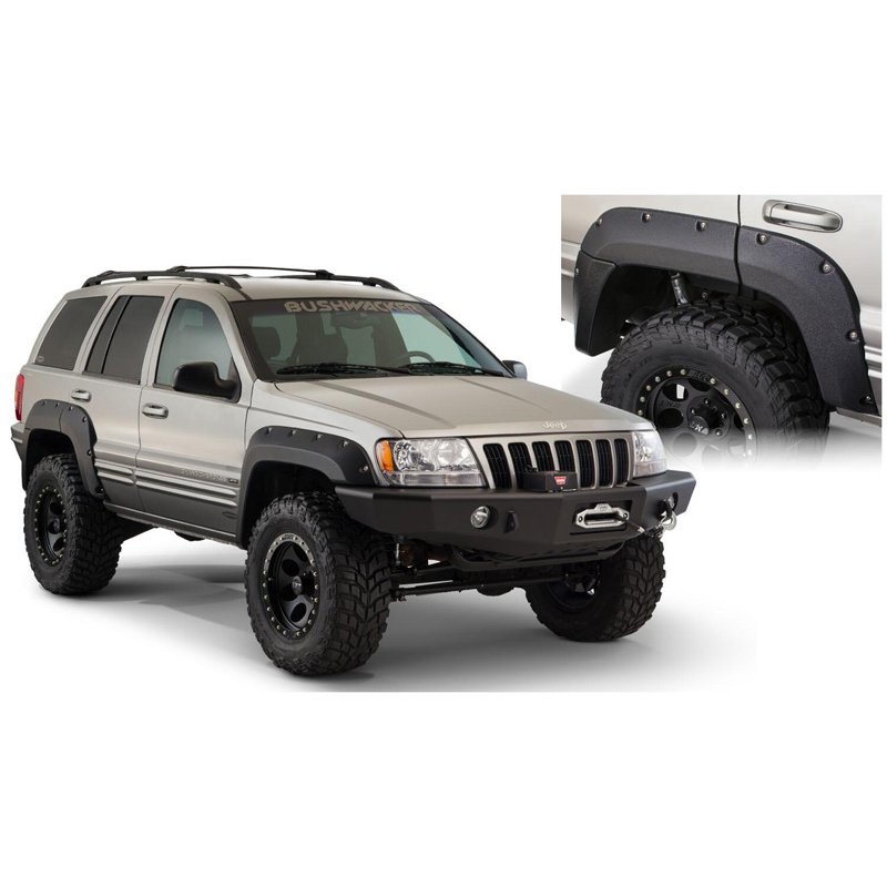 Bushwacker | Fender Flares Cutout Style 2Pc Rear - Grand Cherokee 4.0L 1999-2004