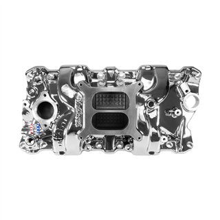 Edelbrock | Performer RPM SBC Intake Manifold, Chrome Plasma -   1963-1971