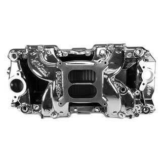 Edelbrock | RPM Air-Gap 2-R Intake Manifold, Chrome Plasma Finish -   6.6L / 5.7L 1970-1972