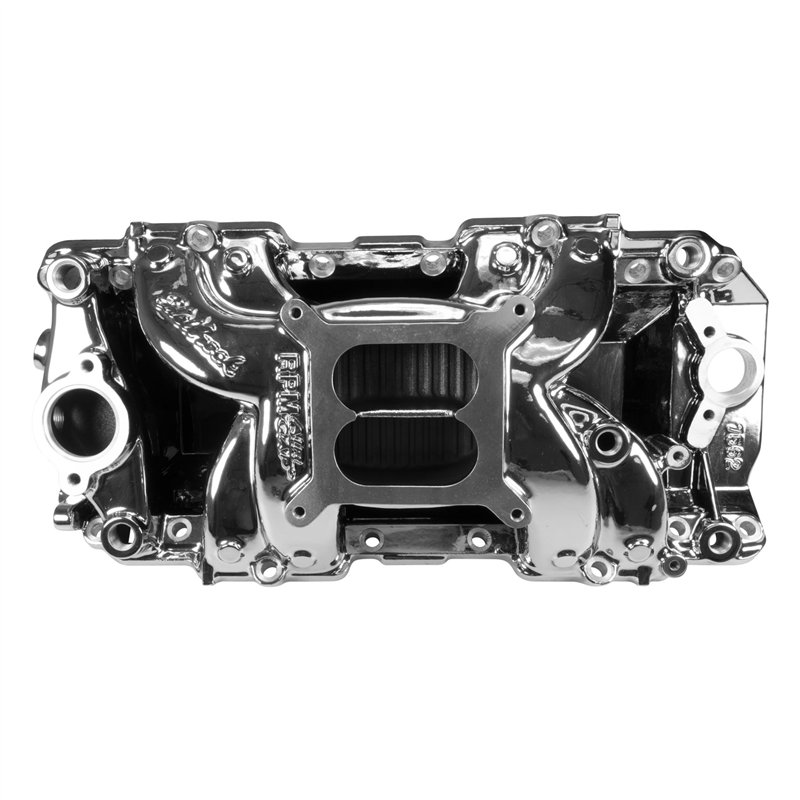 Edelbrock | RPM Air-Gap 2-R Intake Manifold, Chrome Plasma Finish -   6.6L / 5.7L 1970-1972
