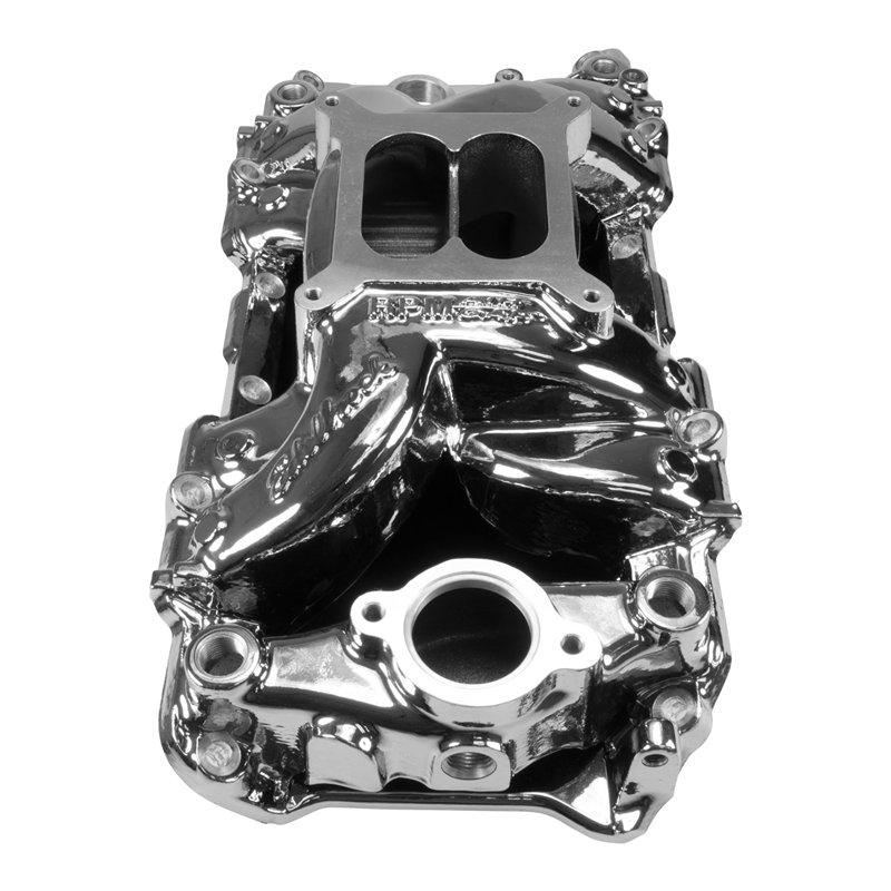 Edelbrock | RPM Air-Gap 2-R Intake Manifold, Chrome Plasma Finish -   6.6L / 5.7L 1970-1972