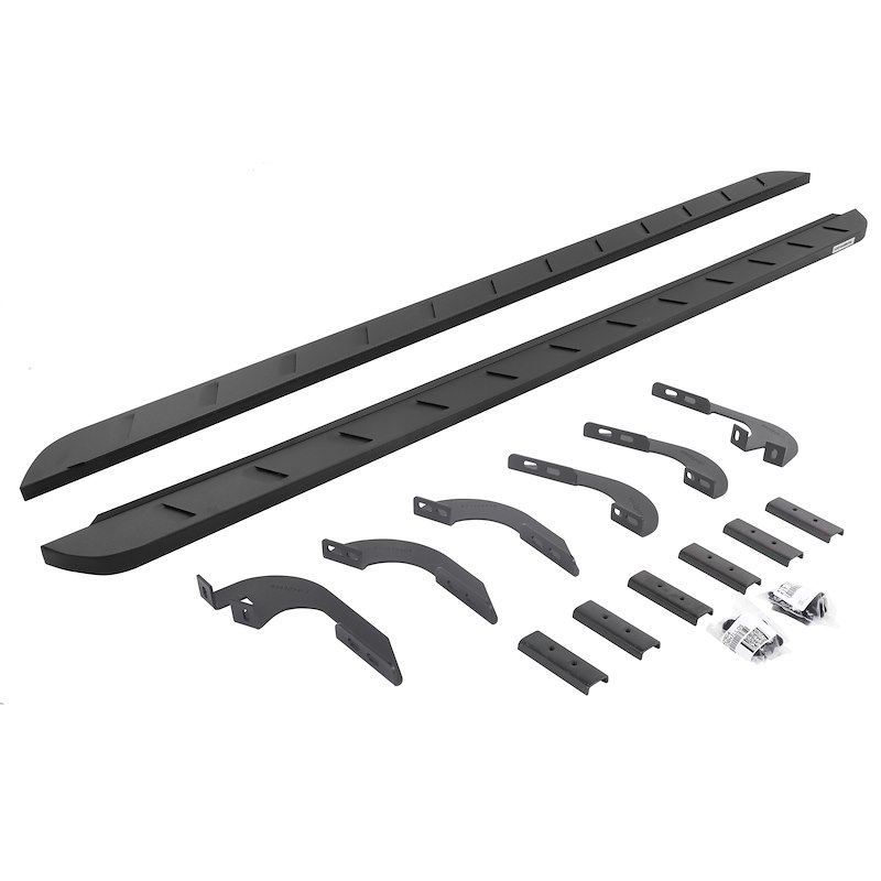 Go Rhino | RB10 Slim Line Running Boards with Mounting Brackets Kit - Double Cab Only - Tacoma 2.4T 2024-2025