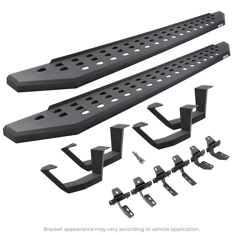Go Rhino | RB20 Running Boards W/Mounting Brackets, 2 Pairs Drop Steps Kit -Double Cab Only - Tacoma 2.4T 2024-2025