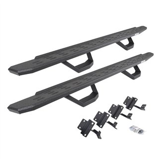 Go Rhino | RB30 Running Boards with Mounting Brackets, 2 Pairs Drop Steps Kit - F-150 / F-250 / F-350 2015-2025
