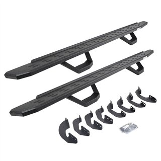 Go Rhino | RB30 Running Boards with Brackets, 2 Pairs Drop Steps Kit - Crew Max - Tundra 2007-2021