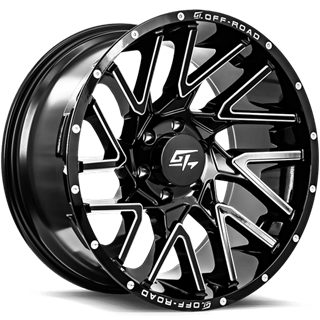 GT OFFROAD | AGGRESSION 22x12 ET-44 - Gloss Black Milled