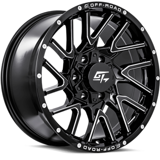 GT OFFROAD | AGGRESSION 18x9 ET12 - Gloss Black Milled