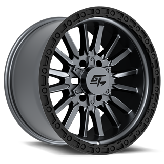 GT OFFROAD | CHAMBER 18x9 ET12 - Matte Gunmetal Centre / Black Lip