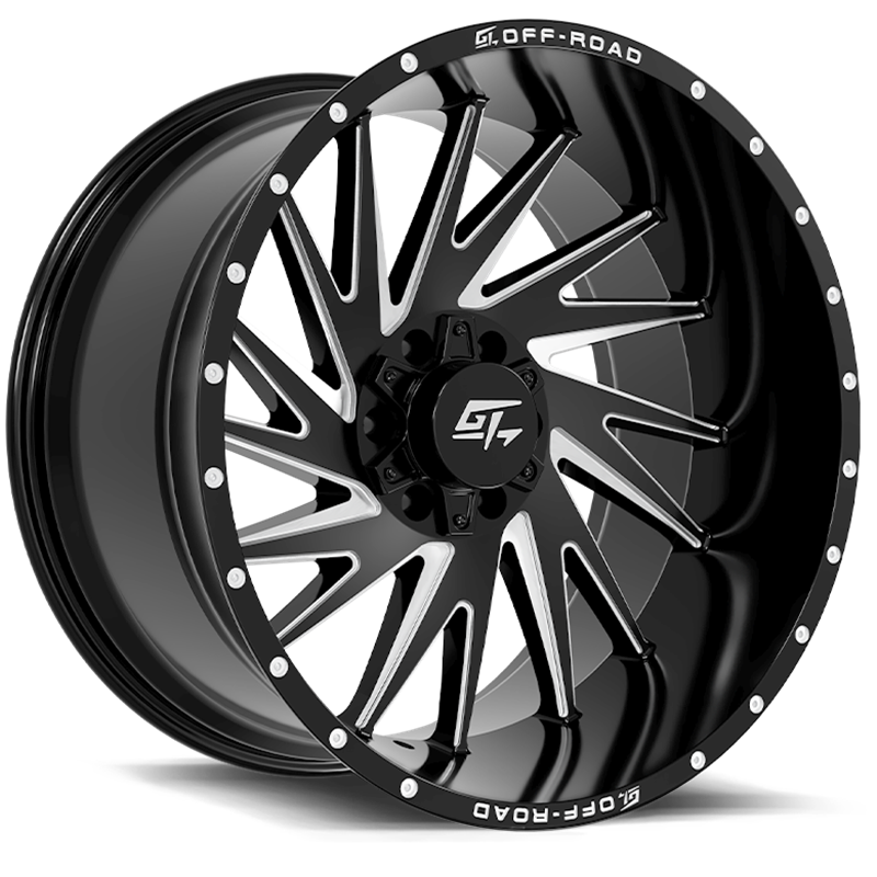 GT OFFROAD | TOMAHAWK 20x10 ET-18 - Gloss Black Milled