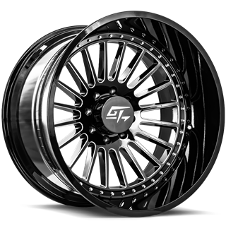 GT OFFROAD | STRIKE 24x14 ET-76 - Gloss Black Milled