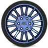 GT OFFROAD | CHAMBER 18x12 ET-44 - Black Ring / Midnight Blue Centre