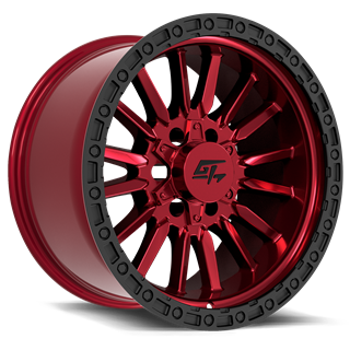 GT OFFROAD | CHAMBER 18x12 ET-18 - Anodized Red Centre / Black Ring