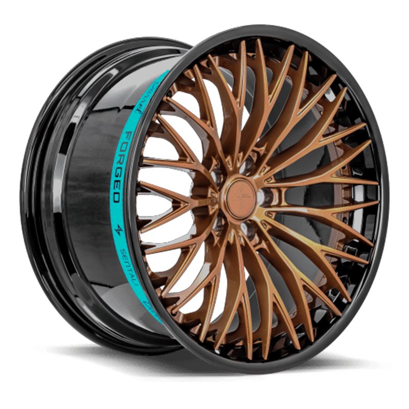 SENTALI BARREL | SB1 22x10.5 ET28 - Gloss Black Lip / Gloss Bronze Centre