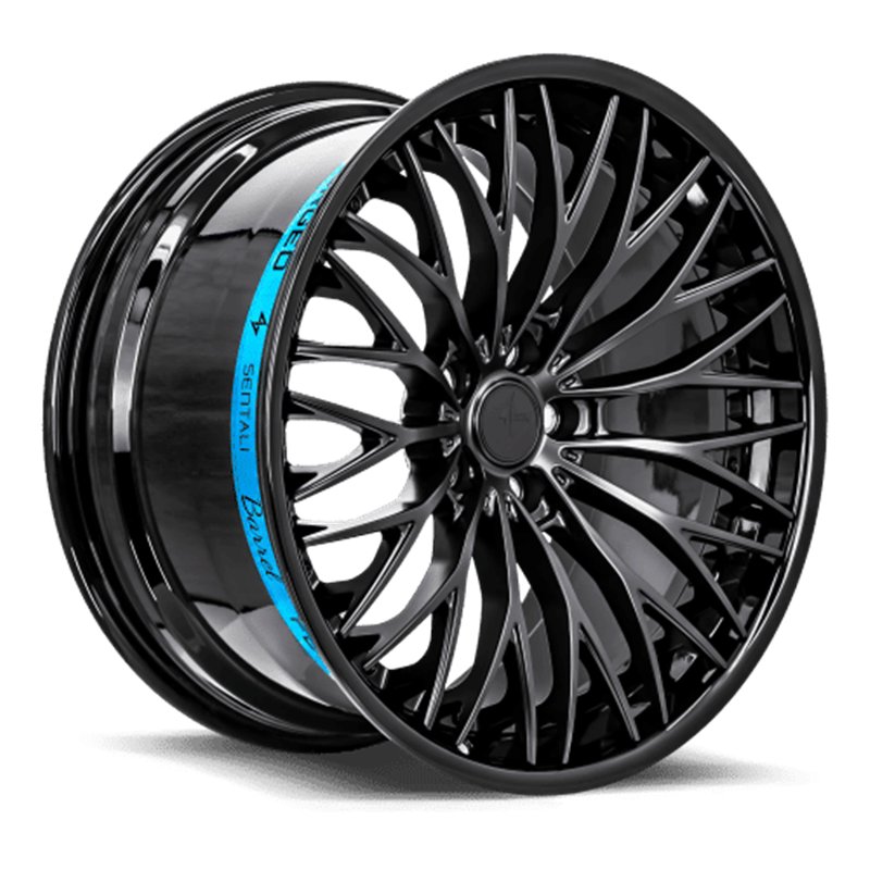 SENTALI BARREL | SB1 19x9.5 ET25 - Gloss Black Lip / Matte Black Centre