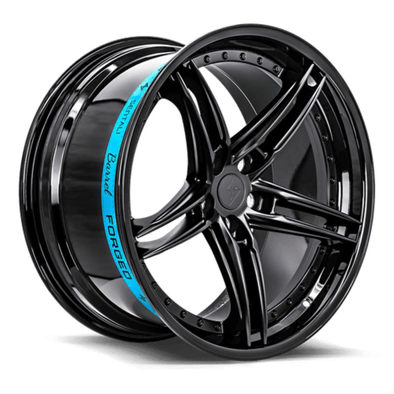 SENTALI BARREL | SB3 22x10.5 ET40 - Gloss Black Lip / Matte Black Centre