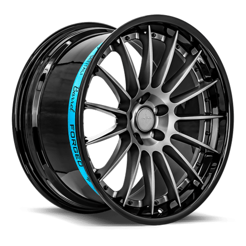 SENTALI BARREL | SB2 22x9.5 ET35 - Gloss Black Lip / Matte Gunmetal Centre