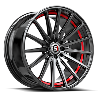 SPEC-1 RACING | SP-69 17x7.5 ET42 - Gloss Black / Red Under Cut