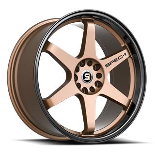 SPEC-1 RACING | SPT-33 17x8 ET38 - Matte Bronze Black Lip