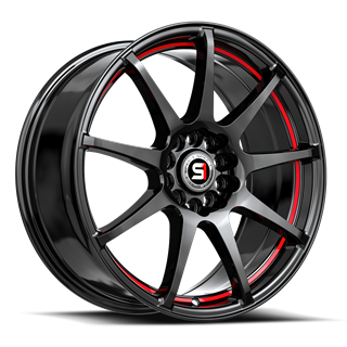 SPEC-1 RACING | SP-67 18x8 ET38 - Gloss Black / Red Line
