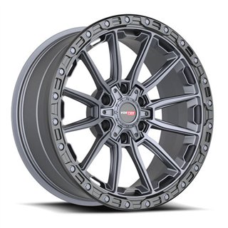 VORTEK | VRT-601 20x10 ET-12 - Matte Titanium Black Bead Ring