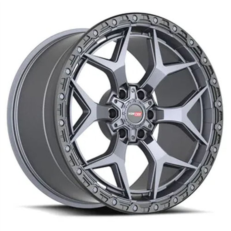 VORTEK | VRT-603 20x10 ET-24 - Matte Titanium Black Bead Ring