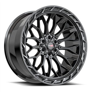 VORTEK | VRP-503 20x9 ET12 - Black Diamond Cut Ring W/ Dark Tint